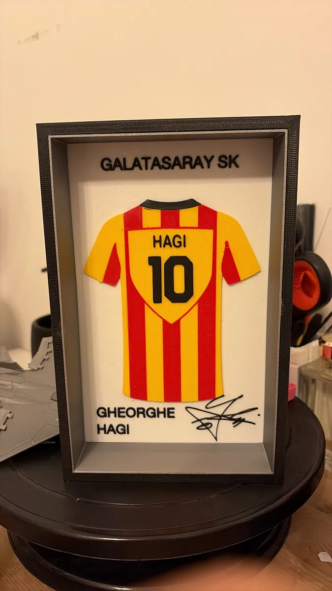 Galatasaray Hagi forma temalı 3D baskı çerçeve